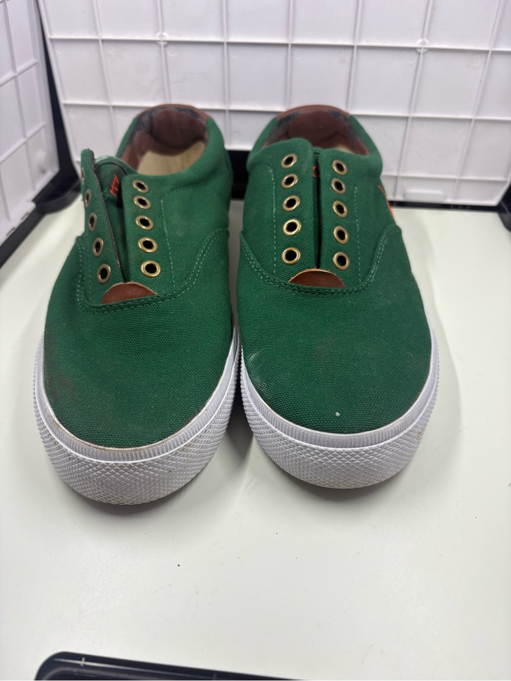 Polo Ralph Lauren Vaughn Green Sneakers Size 8.5D